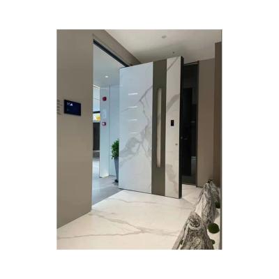 China Waterproof High Quality Double Pivot Doors Entrance Aluminum Alloy Exterior Ministry of Interior Glass Main Door for sale