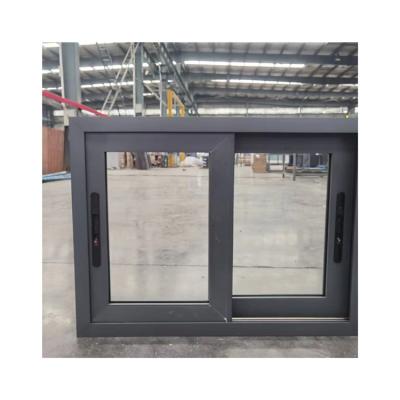 China High quality single design double balcony sliding window windproof aluminum glazed door for sale