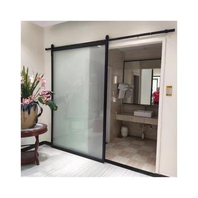 China Heat Insulation Narrow Frame Double Tempered Glass Partition Aluminum Slide Doors Modern Sliding Glass Doors for sale