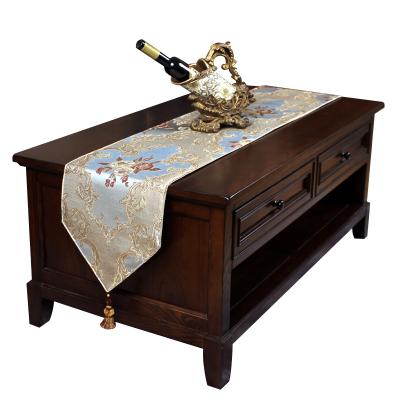 China Jacquard embroidery hand tassel table runner coffee table TV cabinet durable sale high end European luxury American hom for sale