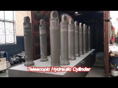 Telescopic Hydraulic Cylinder Custom Made Double Acting For Platform