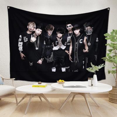 China Handsome Home Decoration Korea Boy Tapestry For Bedroom Korea Stars BTS Tapestries Hippie Wall Hanging For Room for sale