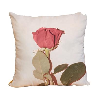 China Removable Viable Printed Flowers and Washable Cushion Pillow Living Room Bedside Pillowcase Car Office Office Waist Support for sale