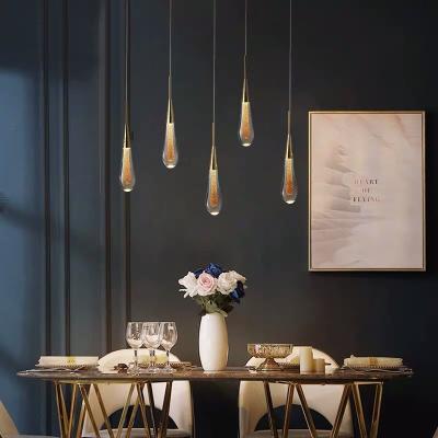 China Luxury Delicate Led Crystal Rain Tear Drop Ceiling Lights for sale