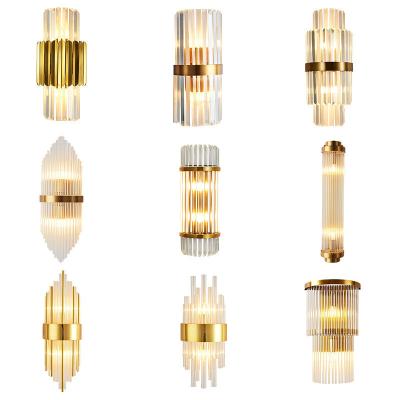 China Modern Luxury Bedside Lamp Living Room Lamp Corridor Lights Modern LED Crystal Wall Lamp for sale