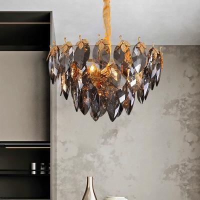 China Luxury Decorative Black Chandelier Crystal Pendants Home Lighting Crystal Chandelier for sale