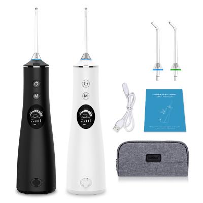 China Outdoor Wireless Selection 5 Mode LCD Display Water Flosser USB Irrigator Rechargeable Oral For Braces for sale