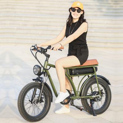 China Suspension New Alloy Fork Fat Tire Aluminum Mountain Dirt Bike Electric Bicycle 48v 500w 900w For Adult for sale