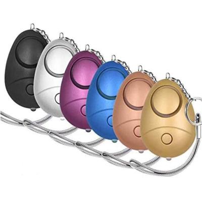 China Tamper Alarm Backup Security 140DB Sound Personal Alarm Key Chain With LED Lights for sale