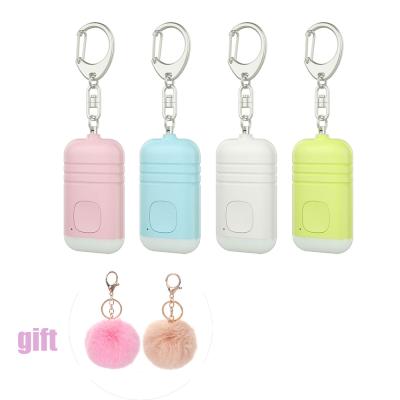 China Anti Attack Personal Rape Rescue Key Chain Alarm Tamper Alarm Gift Pom Poms OEM Personal Security Alarm for sale