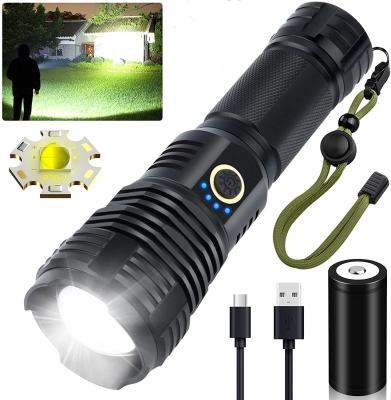 China Super Bright Waterproof Rechargeable Car LED Flashlight High Lumen Outdoor Rising Camping Light à venda