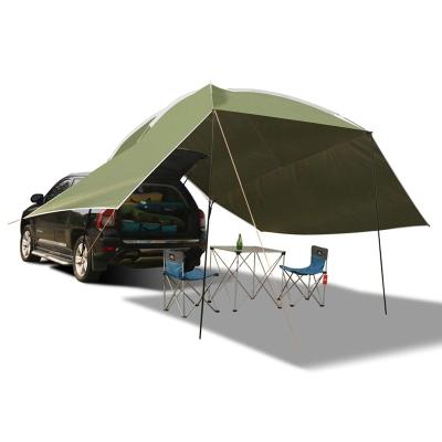 China Large car camping 2021 car tent sun shelter foldable sunshade tent portable waterproof cheap outdoor beach tent for camping for sale