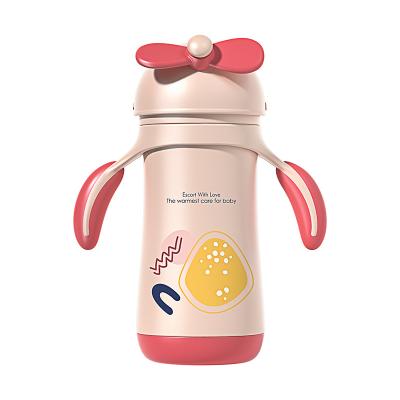 China BPA Free Stainless Steel Bottle Baby Sippy Cup 360ml Food Grade Supplies BPA Free Silicone Nipple Infant Feeding Bottle for sale