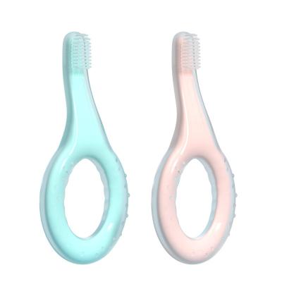 China 2022 new design kids fashionable silicone food grade toothbrush oral care silicon for kids baby RSCJ-0047-0401 for sale