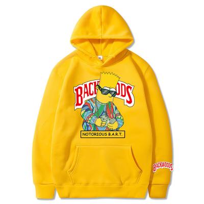 China Cotton Viable Wholesale Polyester Cartoon Biscuit Backwoods Bilateral Printed Pull Over Oversized Hoodies for sale