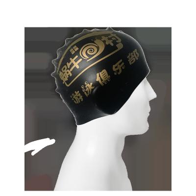 China Custom Printed Long Hair Amazon Hearing Protection Cap Wholesale Sunscreen Swimming Cap Solid Color Swim Caps Silicone 100% Free Shipping for sale