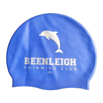 China Printed Swim Cap Adult Customized Logo Swimming Pool Silicone Latex Swim Cap for sale