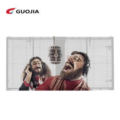 China Indoor Video Screen Transparent High Resolution Glass Window Full Color Video Moving Advertising Led Wall Indoor Outdoor SDK 16 RGB for sale