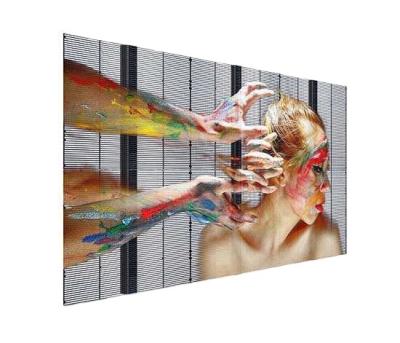 China Indoor Brilliant LED Transparent Display Video TV Wall Indoor LED Advertising Digital Signage Displays  Full Color  led Screen for sale