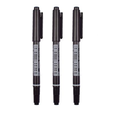 China School/Offic Small Double Headed Marker, Super Fine Pen Marker 120 Water Based Black Quick Dry Ticking Line Wholesale for sale