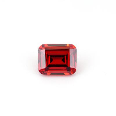 China 5A Fire Factory Price Quality CZ Chamfer Rectangular Flat Zircon Stones Color Set Or Loose Zircon for sale