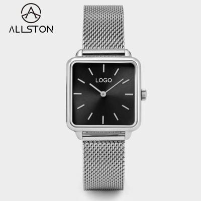 China Cheap Brand Alarm Your Own Low Moq Custom Made Luxury Lady Fashion Create Mesh Mens Watches Stainless Steel for sale