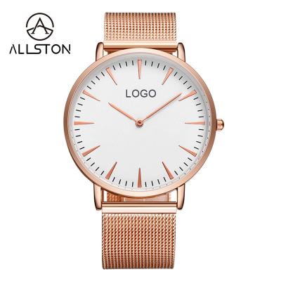 China Non-specific OEM Women Men Waterproof Watches Logo Trend Design Wrist Minimalist Private Label Watch for sale