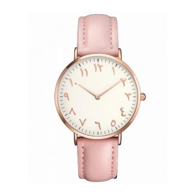 China Non-Specific Dropshipping Brand Your Own Logo Ladies Quartz Wrist Watch With Band Arabic Numerals Women Leather Watches for sale