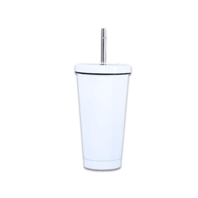 China CLASSIC 304 stainless steel 500 ml 17 oz sippy cup leak proof with straw lids and customizable logo for sale