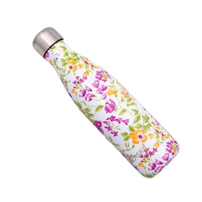 China Hot Sale 500ml Sport Cola Shape Stainless Steel Insulated Water Bottles With Lid for sale