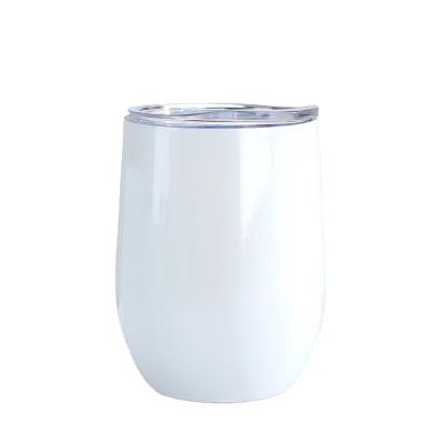 China CLASSIC Unique 350ml Stainless Steel Sublimation Tumbler Mug 12oz Custom Logo White Wine Tumbler Bottle With Lid And Straw for sale