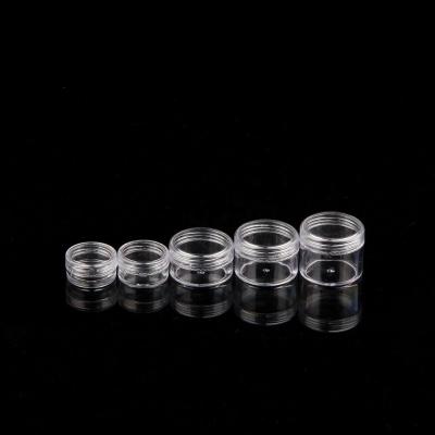 China Low Price 5g 10g 15g 20g 2.5ml 2.5g 3ml Personal Care Mini Small Plastic Jar Container 5g 3g Cosmetic Cream Jars With Clear Lid for sale