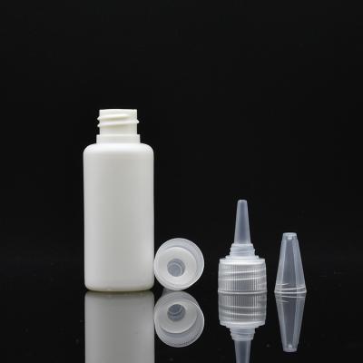 China 10ml 30ml 50ml 100ml 150ml 200ml Cosmetic PE Glue Plastic Bottle With Pointed Mouth Cap For Ink for sale