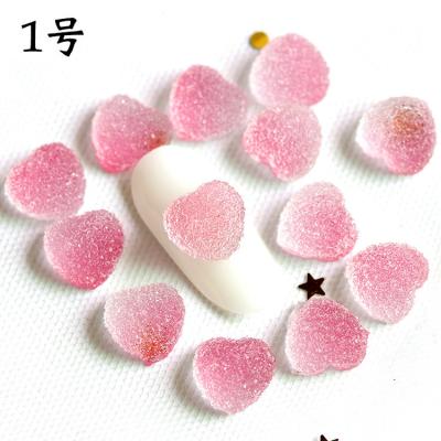 China Resin Flower Nail Art New Arrival Cute Nail Candy Charms 3D DIY Nail Accessories Set Resin Bear Animals Kawaii Cartoon Decoration Candy Nail Art for sale