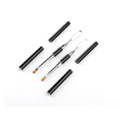 China Double Sides Nail Art Tools Extension Quick Glue Pen Crystal Double Headed Nail Pen for sale