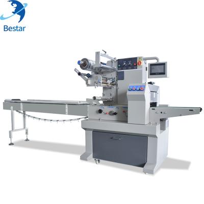 China Full Automatic Food Pillow Flow Package And Surgical Medical Disposable Mask Packing Cartoning Machine for sale