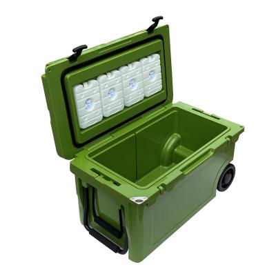 China Waterproof 2021 Factory Direct Supply Insulated Cooler Ice Chest Rotomolded Coolers With Wheels en venta