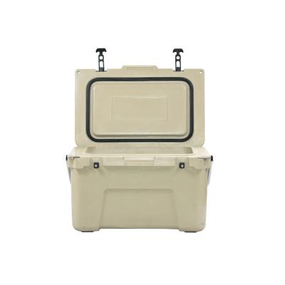 China Wholesale Hard Waterproof Portable Tabletop Cooler Cooler Box Injection Molding Cooler Box With Wheel for sale