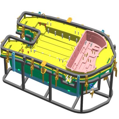 China Economical Rotomolded Boat Molds Rotomolding Boat Vessel Plastic Rotating Roto Mold à venda