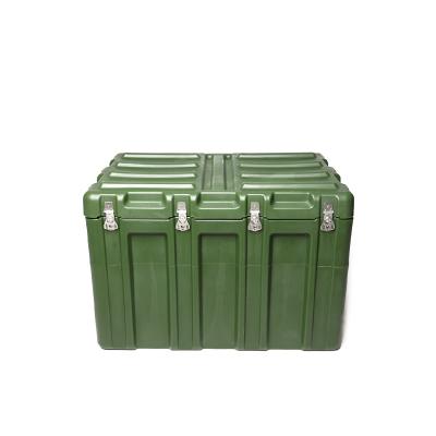 China Factory supply custom made PE plastic rotomolded tool box military waterproof black shockproof dustproof shockproof box en venta