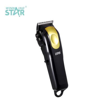 China Winningstar Gold Men's Electric Trimmer Barber Hair Cutting Machine Outdoor Cordless Professional Cordless Salon Machine for sale