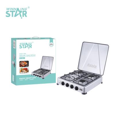 China ST-9611 Luxury Hotel STAR Gas Stove 4 Burner GAIN Cold Rolled Dish Sprayed With Plastic Gas Cooktops for sale