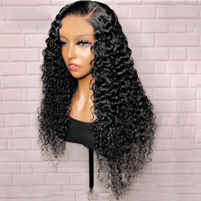 China Deep Wave For Color Women Long Wave 13x4 Hd Lace Front Human Hair Wigs Cheap Brazilian Virgin Transparent Frontal Hair Wigs Seller for sale