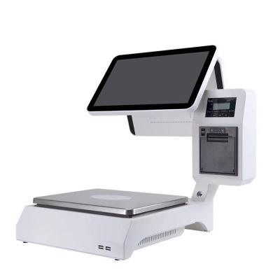 China Supermarket Weighing Machine Touch Screen Cash Register With 32G Scale for sale