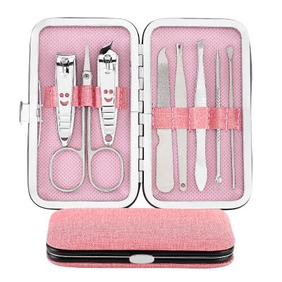 China Personal Care Manicure Pedicure Nail Clippers Set Hygiene Travel Kit Stainless Steel Cutter Care Set Scissors Tweezers Ear Pick Tool for sale