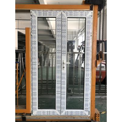 China European Style High Quality Anti-UV Wind Resistant Tempered Glass Upvc Slip Resistant Glass Windows And Doors for sale