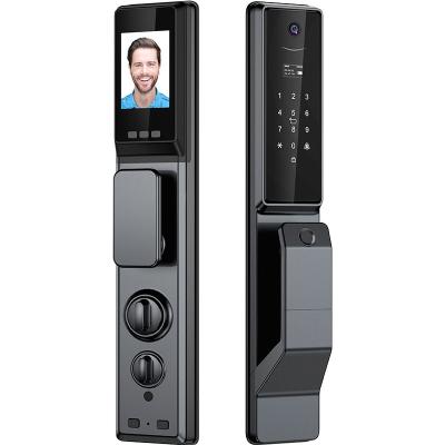 China Wifi Tuya App Tuya Digital Password Full Automatic Door Lock With Wifi Camera Face Recognition Two Way Voice Intercom Cerradura Inteligente for sale