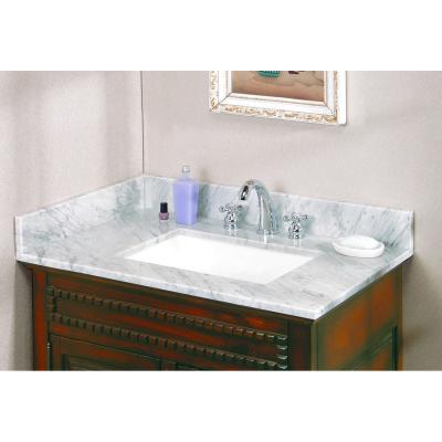 China Nature Stone Popular White Marble Carrara Bathroom Counter Vanity Top for sale