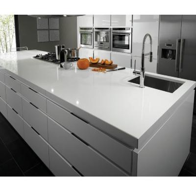 China Polished White Stone Nanoglass Cabinets And Countertops for sale