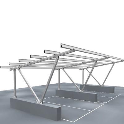 China Waterproof PV Solar Carport for Flat Open Field Anodized Aluminium Solar Roof Carport for sale